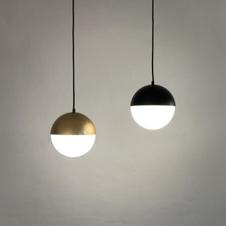 Two round pendant lights