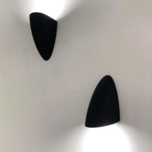 Modern black cone shaped wall light